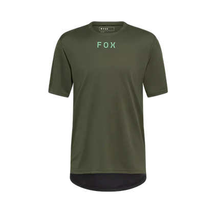Fox Racing Ranger Short Sleeve MTB Jersey - Wordmark - Dark Sage