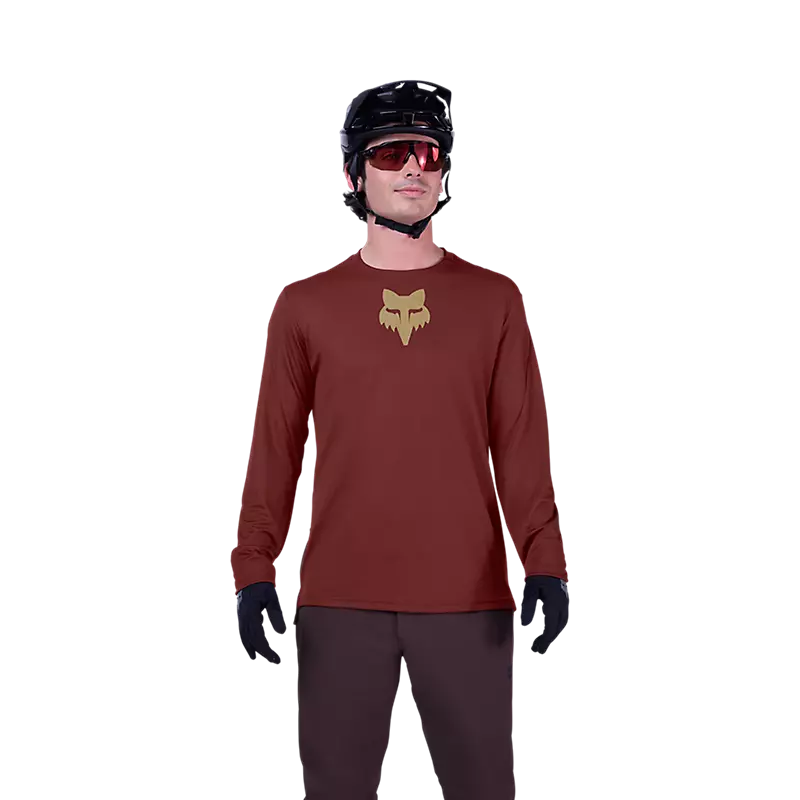 Fox Racing Ranger Long Sleeve MTB Jersey - Fox Head - Rust