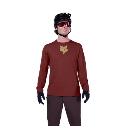 Fox Racing Ranger Long Sleeve MTB Jersey - Fox Head - Rust