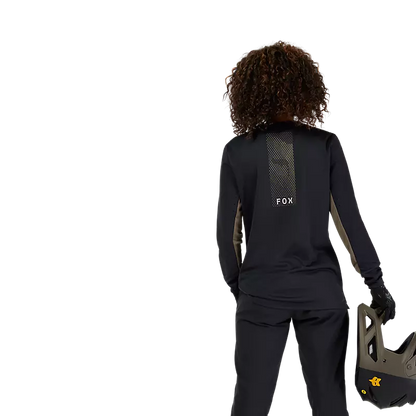 Fox Racing Defend Long Sleeve MTB Jersey - Park - Womens - Black