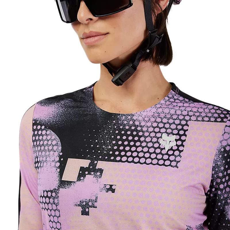 Fox Racing Flexair Ascent Short Sleeve MTB Jersey - Pulse - Womens - Desert Rose