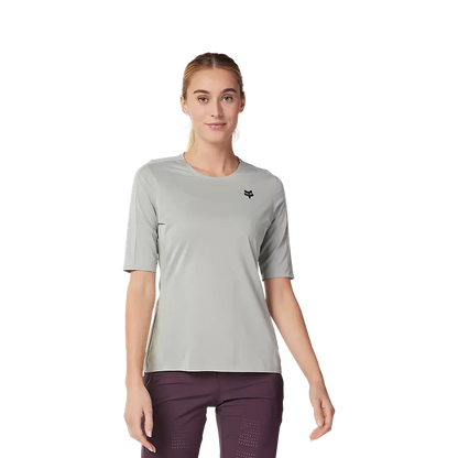 Fox Racing Flexair Ascent Short Sleeve MTB Jersey - Womens - Gray Vintage