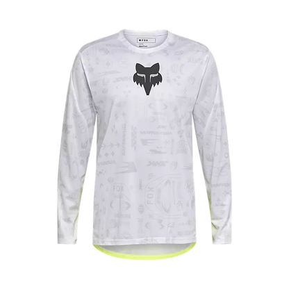 Fox Racing Ranger Long Sleeve MTB Jersey - Lunar - White