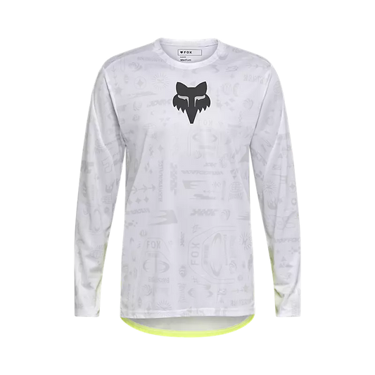 Fox Racing Ranger Long Sleeve MTB Jersey - Lunar - White