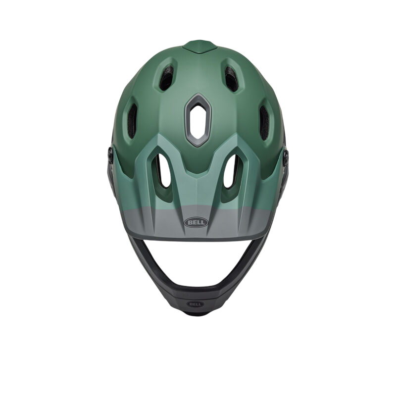 Bell Super DH Spherical Full Face Helmet - Matt Green-Gray