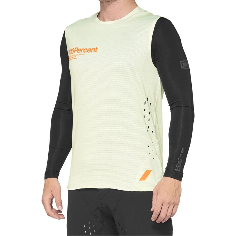 100% R-Core Concept Sleeveless MTB Jersey - Yellow