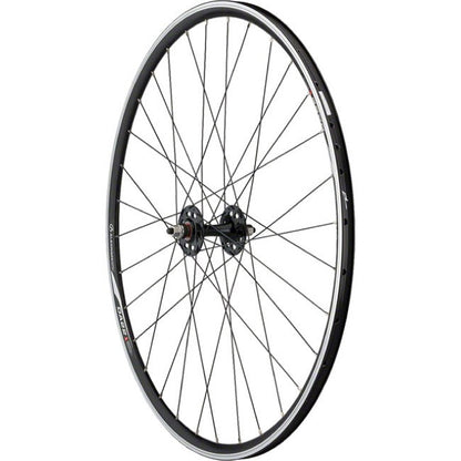 Quality Wheels Value Double Wall Series 700c Track Wheel - Front Black Bolt-On - Rim Brake 