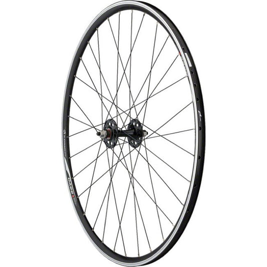 Quality Wheels Value Double Wall Series 700c Track Wheel - Front Black Bolt-On - Rim Brake 