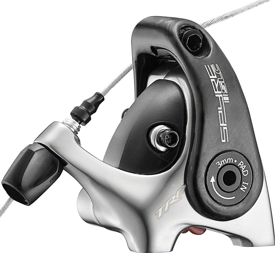 TRP Spyre SLC Road CX Mechanical Disc Brake High Polish Gray Post Mount - Carbon Arm 