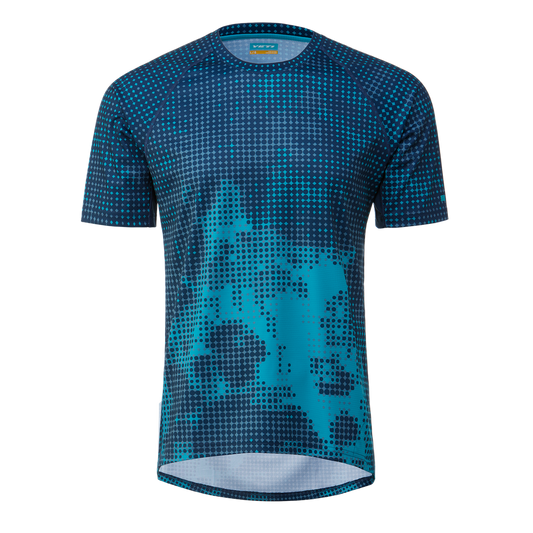 Yeti Longhorn Short Seeve MTB Jersey - Turq Halftone