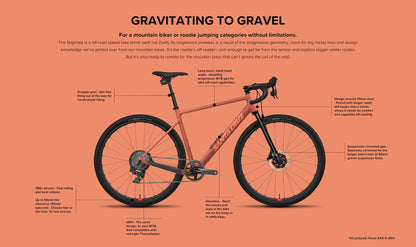 Santa Cruz Stigmata CC 700c - Force 1X Reserve - Brick Red - 2024