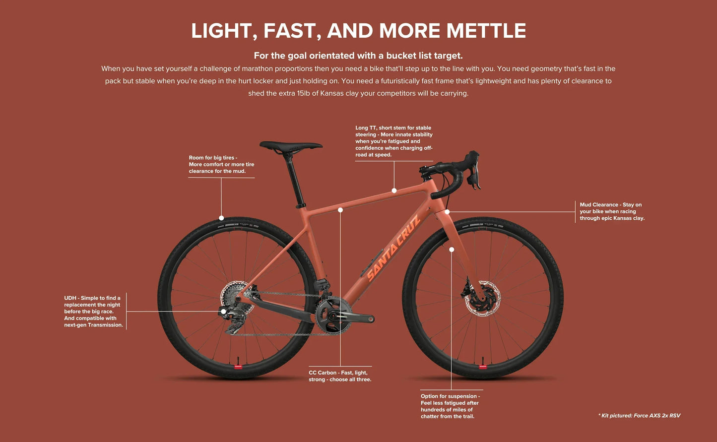 Santa Cruz Stigmata CC 700c - Rival 1x AXS Rudy - Gloss Black Sparkle - Ex-Display