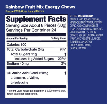 GU Energy Chews Double Serving Bag - Rainbow Mix