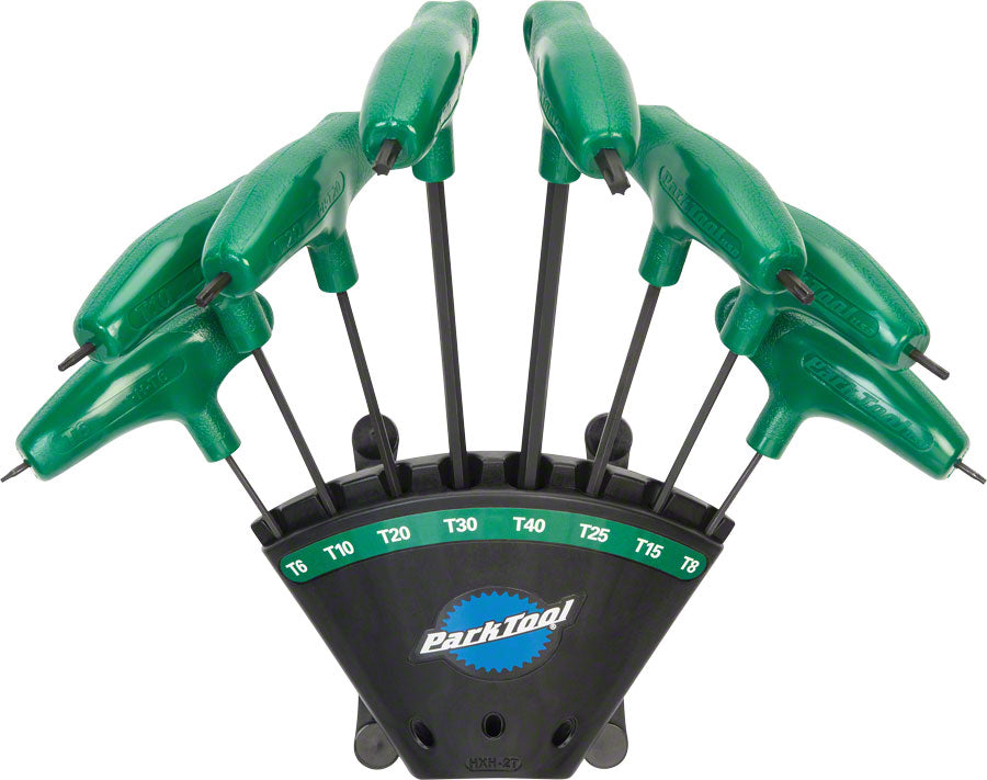 Park Tool PH-T1.2 P-Handle Torx Compatible Driver Set with Holder Green - Black Each 