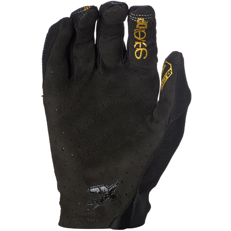 7 iDP Control MTB Glove - Black-Gold Pinstripe