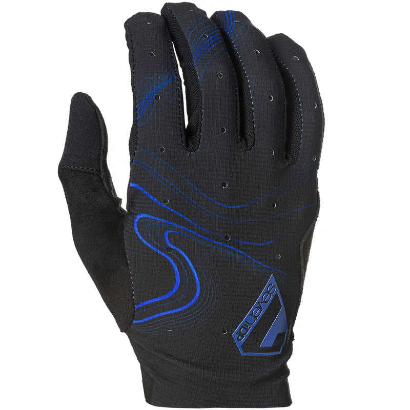 7 iDP Control MTB Glove - Black-Blue Pinstripe