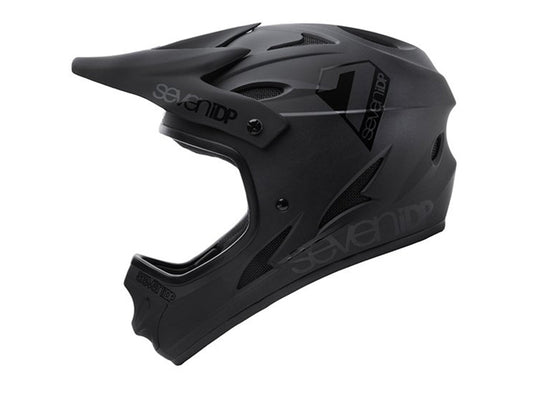 7 iDP M1 Full Face Helmet - Matt Black-Gloss Black - 2022 Matt Black - Gloss Black X-Small 