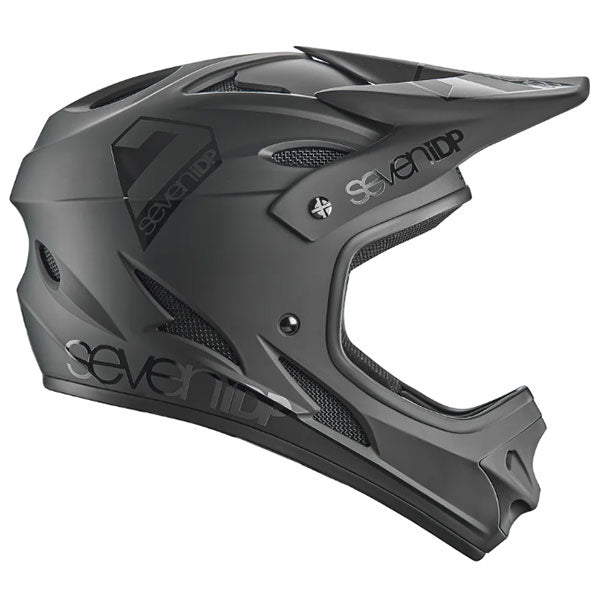 7 iDP M1 Full Face Helmet - Matt Black-Gloss Black