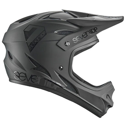 7 iDP M1 Full Face Helmet - Matt Black-Gloss Black