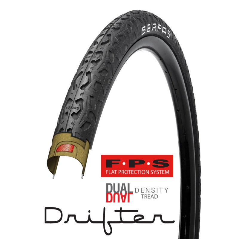 Serfas Drifter 24" Wire City Tire - Black