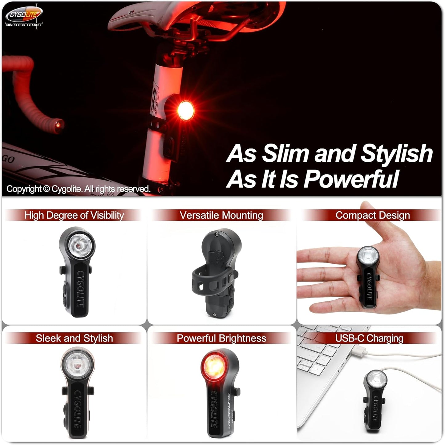 Cygo Lite Slingshot Endurance 160 USB Taillight
