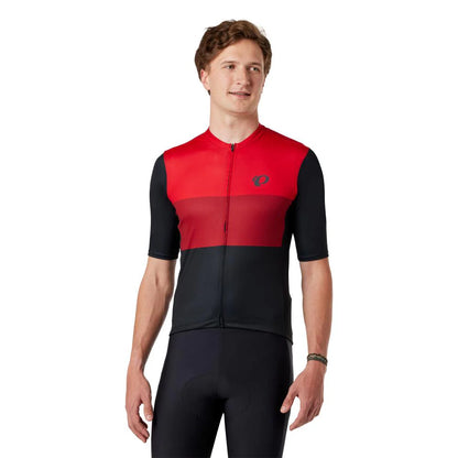 Pearl Izumi Attack Short Sleeve Road Jersey - Red Dahlia Tri Color