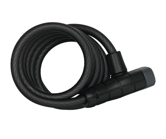 Abus Cable Lock - 5 Series Numerino Keyed Coil 5510C/180 Length - 10mm Diameter - Black Black  