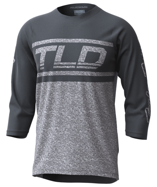 Troy Lee Designs Ruckus 3/4 Sleeve MTB Jersey - Bars - Gray-Gray Heather - 2022 Gray - Gray Heather Small 