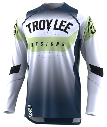 Troy Lee Designs Sprint Ultra Long Sleeve MTB Jersey - Arc White-Marine - 2022 Arc White - Marine Small 