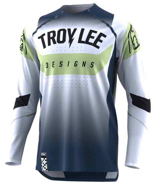 Troy Lee Designs Sprint Ultra Long Sleeve MTB Jersey - Arc White-Marine - 2022 Arc White - Marine Small 