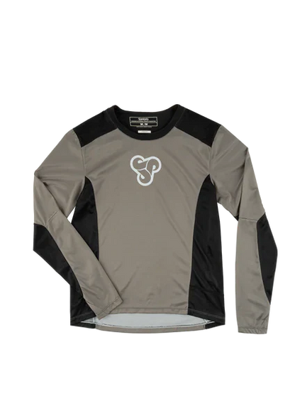 Sombrio Vanquish Long Sleeve MTB Jersey - Trilogy-Milky Coffee Trilogy - Milky Coffee Small 