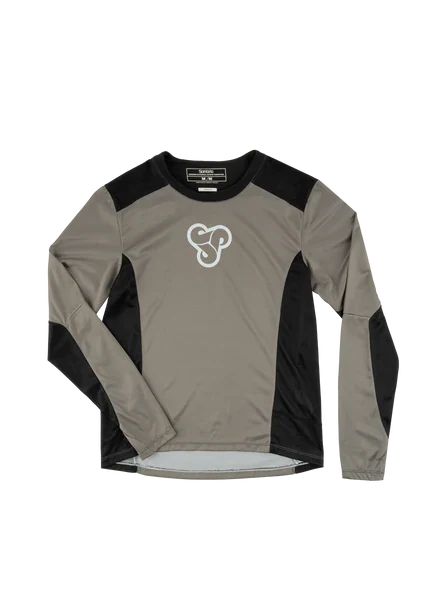 Sombrio Vanquish Long Sleeve MTB Jersey - Trilogy-Milky Coffee Trilogy - Milky Coffee Small 