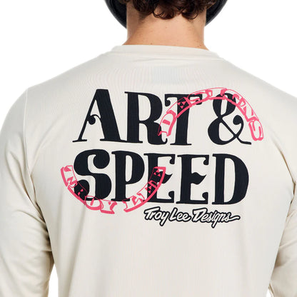Troy Lee Designs Ruckus Long Sleeve Ride Tee - Art and Speed - Pumice