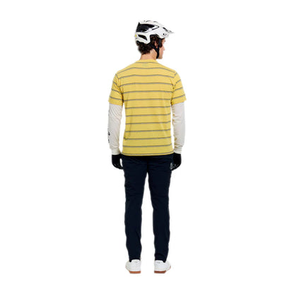 Troy Lee Designs Skyline Fakie Long Sleeve Ride Tee - Stripe - Butter