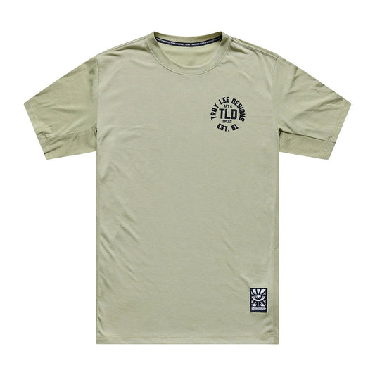 Troy Lee Designs Lilium Short Sleeve Ride Tee - Womens - Stamps - Sage