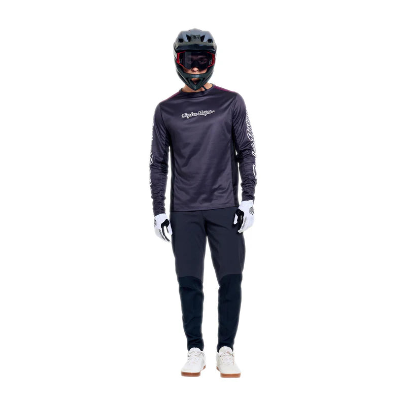 Troy Lee Designs Stage Long Sleeve MTB Jersey - Signature - Carbon