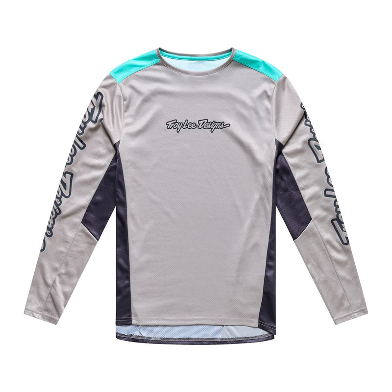 Troy Lee Designs Stage Long Sleeve MTB Jersey - Signature - Stone