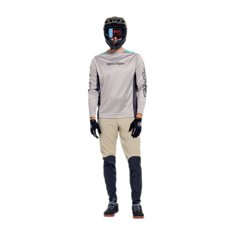 Troy Lee Designs Stage Long Sleeve MTB Jersey - Signature - Stone