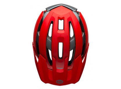 Bell Super Air Spherical MTB Helmet - Matt Gloss Red-Gray