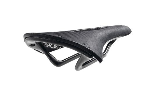 Brooks England C13 Carved Saddle - Black Black 132mm 