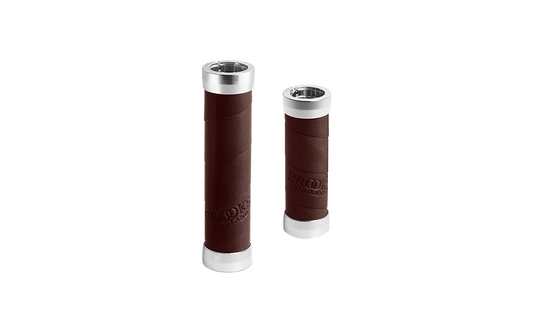 Brooks England Classic Slender Leather Grips - Antique Brown Antique Brown 130/130 
