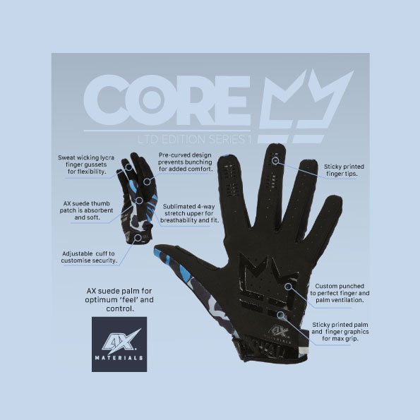 Royal Core MTB Glove - Dot Fade - Black-White
