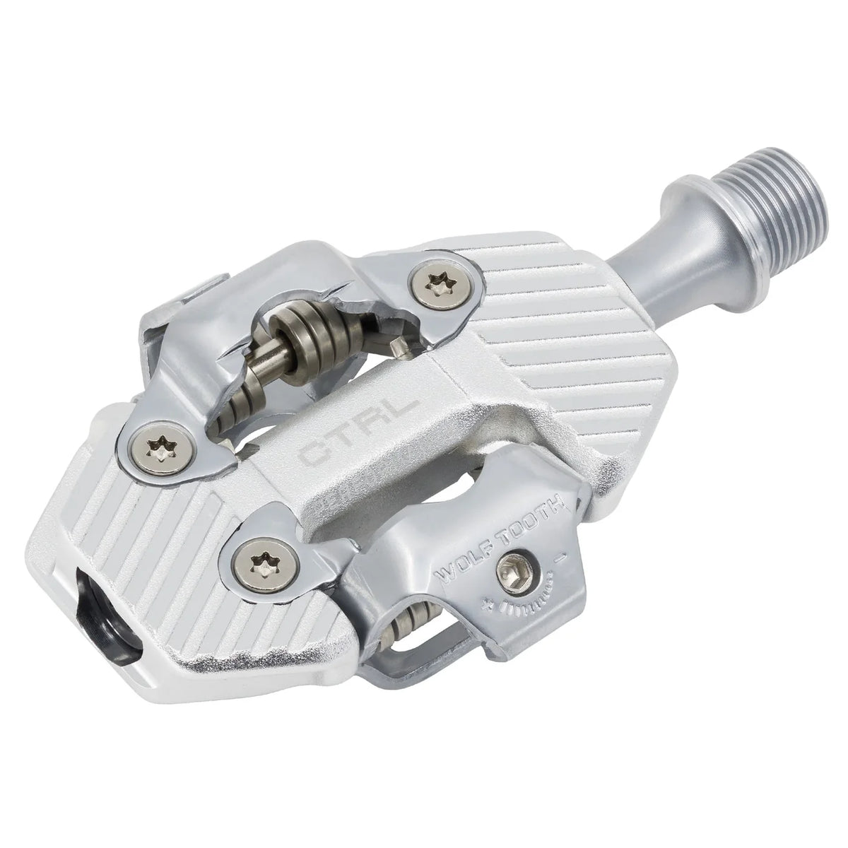 Wolf Tooth Components CTRL Trail Performance Clipless Pedal - Raw Silver