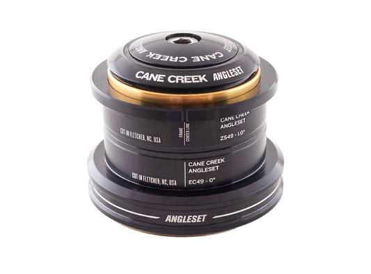 Cane Creek Angleset Tapered Steerer - Black Black ZS44/28.6 / EC45/40 