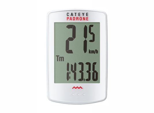 Cateye Padrone Bike Computer - White