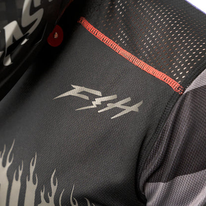 Fasthouse Burn Free Classic Long Sleeve MTB Jersey - Youth - Black