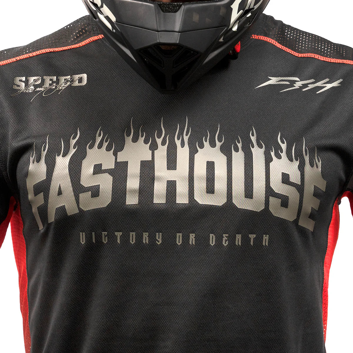 Fasthouse Burn Free Classic Long Sleeve MTB Jersey - Youth - Black
