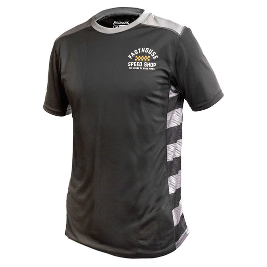 Fasthouse Classic Outland Short Sleeve MTB Jersey - Youth - Black - 2022 Black Small 