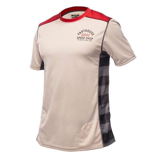 Fasthouse Classic Outland Short Sleeve MTB Jersey - Youth - Cream - 2022 Cream Small 