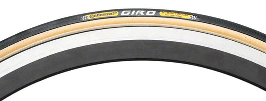 Continental Giro 700c Tubular Road Tire - Black-Tan Black - Tan 22c 